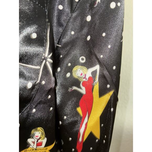 Suzanne Somers Night Shirt Loungewear Large Black New with Tags - Picture 3 of 7